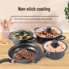 Thirteen-Piece Non-Stick Cookware Set: Includes Frying Pan, Soup Pot, Milk Pot, and Spatulas