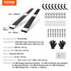 Running Boards, 6" Step Bars Compatible with 2019-2023 Chevy Silverado/GMC Sierra 1500/2020-2024 Silverado/Sierra 2500/3500HD Crew Cab, 201 Stainless
