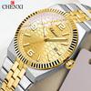 CHENXI Men Luxury Quartz Watch Business Top Brand Mens Watches Stainless Steel Luminous Waterproof Calendar Man Wristwatch