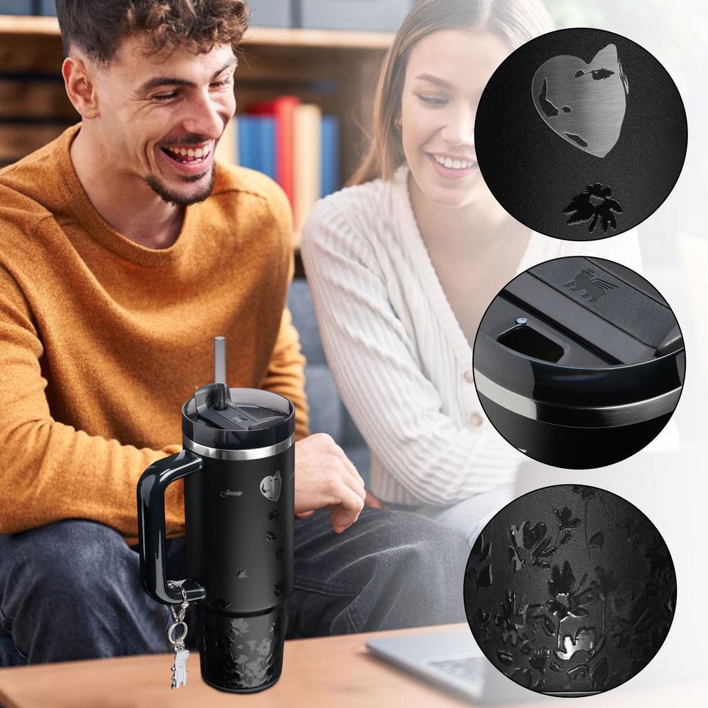 40oz Standard Packaging Portable  304 Stainless Steel Large Capacity  Mug High-value Car  Mug