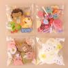 50/100 Pcs Cartoon Pattern Plastic Self-Adhesive Candy Bags Cookie Donut Bread Pastry Bag Food Packaging Resealable Gift Bag