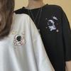 Couple clothing summer clothing new trend ins spring and summer loose Korean version short-sleeved T-shirt Hong Kong style student clothing