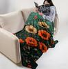 1 Stück Überwurf mit Aufdruck Wildblumenmuster Schöne Blumen Flanell Decke für Couch Bett Sofa Warme Decken Perfekte Festival Geschenke