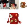 Cartoon Kids Shoulder Bag With Handcrafted Knit Cute Doll Design For Toddler Daily Use