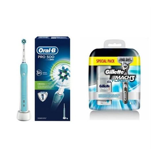 

Перезаряжаемая зубная щетка Oral-B Pro Care 500 + Mach3 Turbo Set