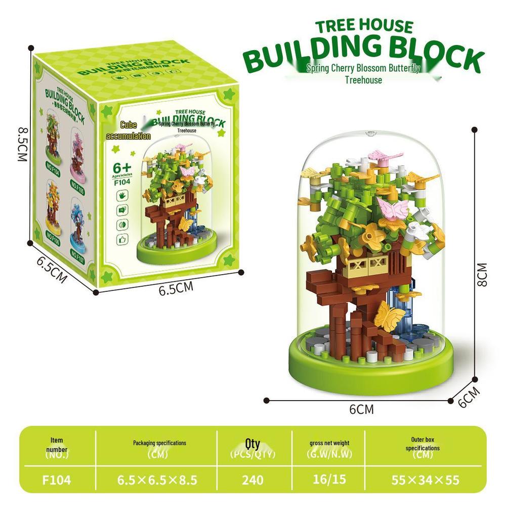 Pink Bear Balloon House Castle Building Set - Compatible with LEGO Blocks, Perfect Birthday Gift for Girls