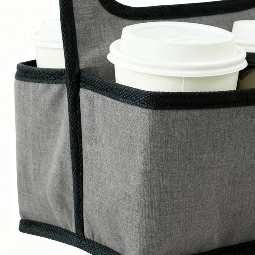 Portable Beverage Insulated Bag Reusable Insulated Coffee Cup Carrier Insulated Foldable Drinking Holder With Handle For Camping