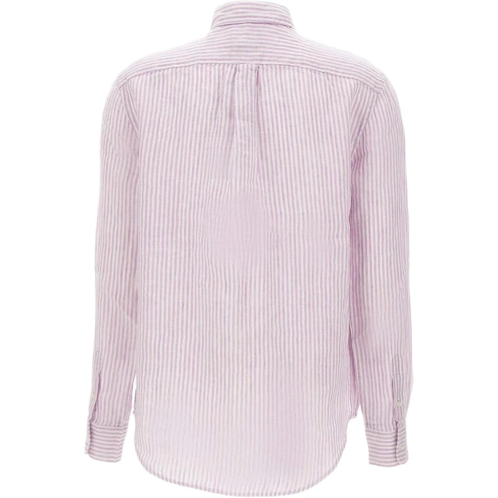 Polo Ralph Lauren Striped Embroidered Button Long Sleeve Shirt Women Shirts 211A96158-006