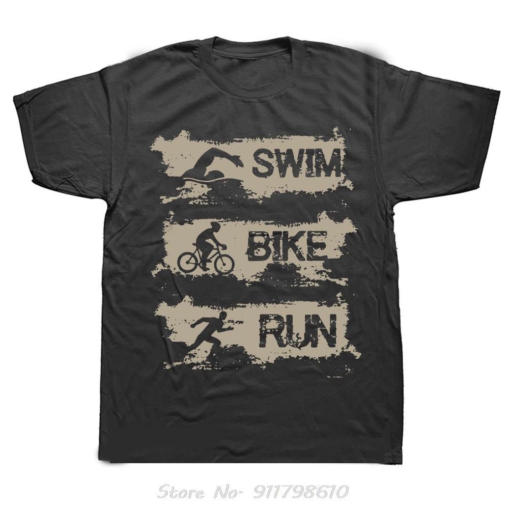 Herrenbekleidung Neuheit Triathlon Schwimmer Radfahren Laufen Übergroßes T-Shirt Streetwear Fitness T-Shirt Sommerstil Baumwoll-T-Shirt