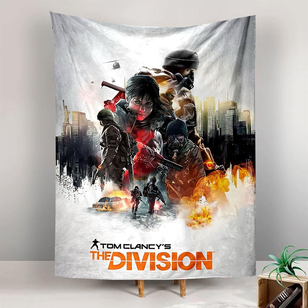 Tom Clancy's The Division Tapestry Wall Hanging, Post Apocalyptic Game Art, Gamer Wall Decor for Bedroom Living Room Man Cave