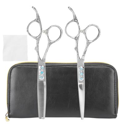 מספריים מקצועיים לעיצוב שיער סט מספריים לעיצוב שיער במספרה עם תיק אחסון