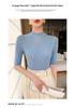 Women's Slim-Fit Knitted Sweater: New Spring Style, Yangzi Yarn, Half-High Collar, Five-Point Sleeves