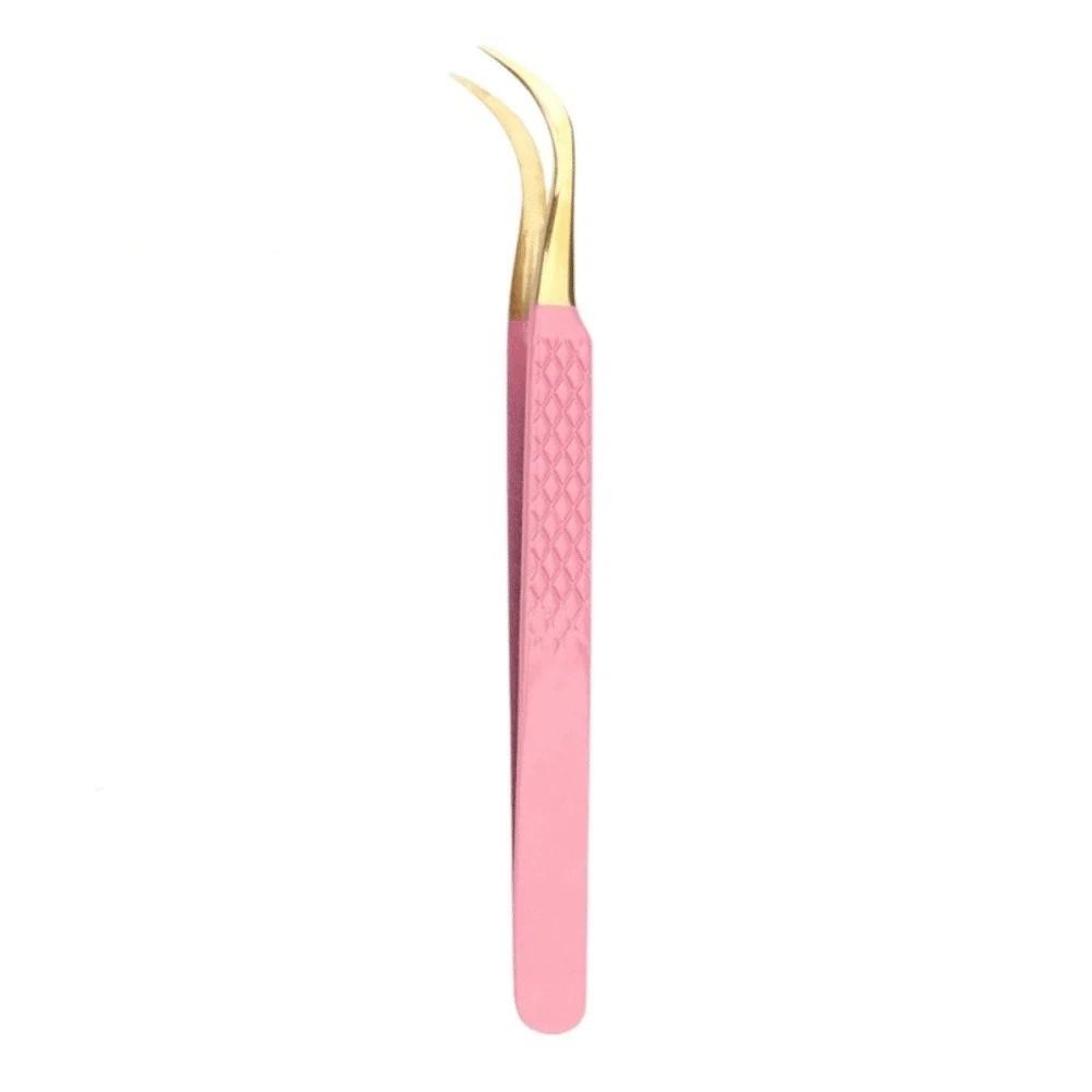 Stainless Steel Eyelash Extension Tweezer Anti-static Makeup Tool Professional Fiber Tip Women