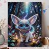 5D White Cat Pearl Wall Art Kit 30x40cm Frameless DIY Pearl Diamond Painting Floral Gem Art for Living Room/Bedroom Home Wall Decor