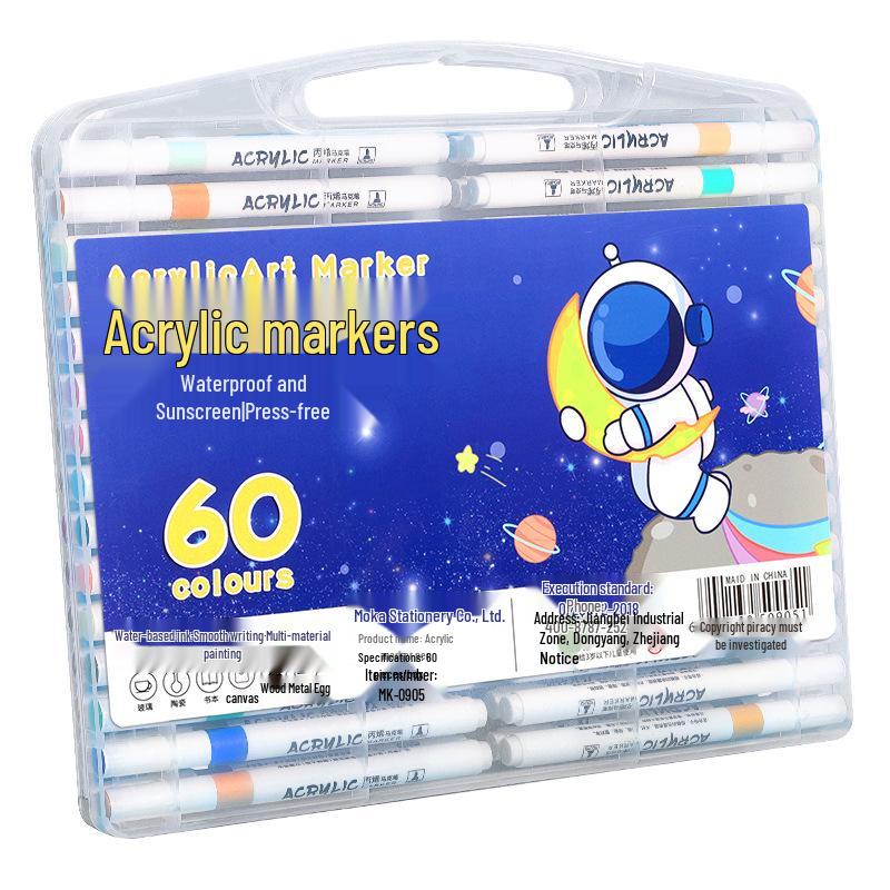 Waterproof Washable Acrylic Marker & Watercolor Pen Set for Students