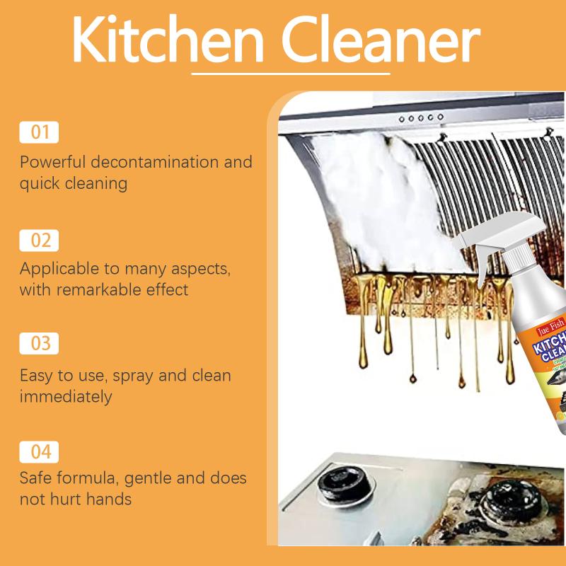 All Purpose Kitchen Grease Cleaner Spray Fast Oil Stain Remover Bubble Foam Cleaner for Oven Grill Cleaning