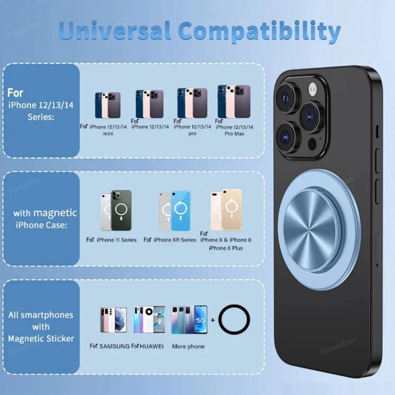 52 Magnet Magnetische Faltbare Handyhalterung Griff Sockel Tasche Für Magsafe IPhone Samsung Sicherer Ring Finger Erweiterbarer Ständer