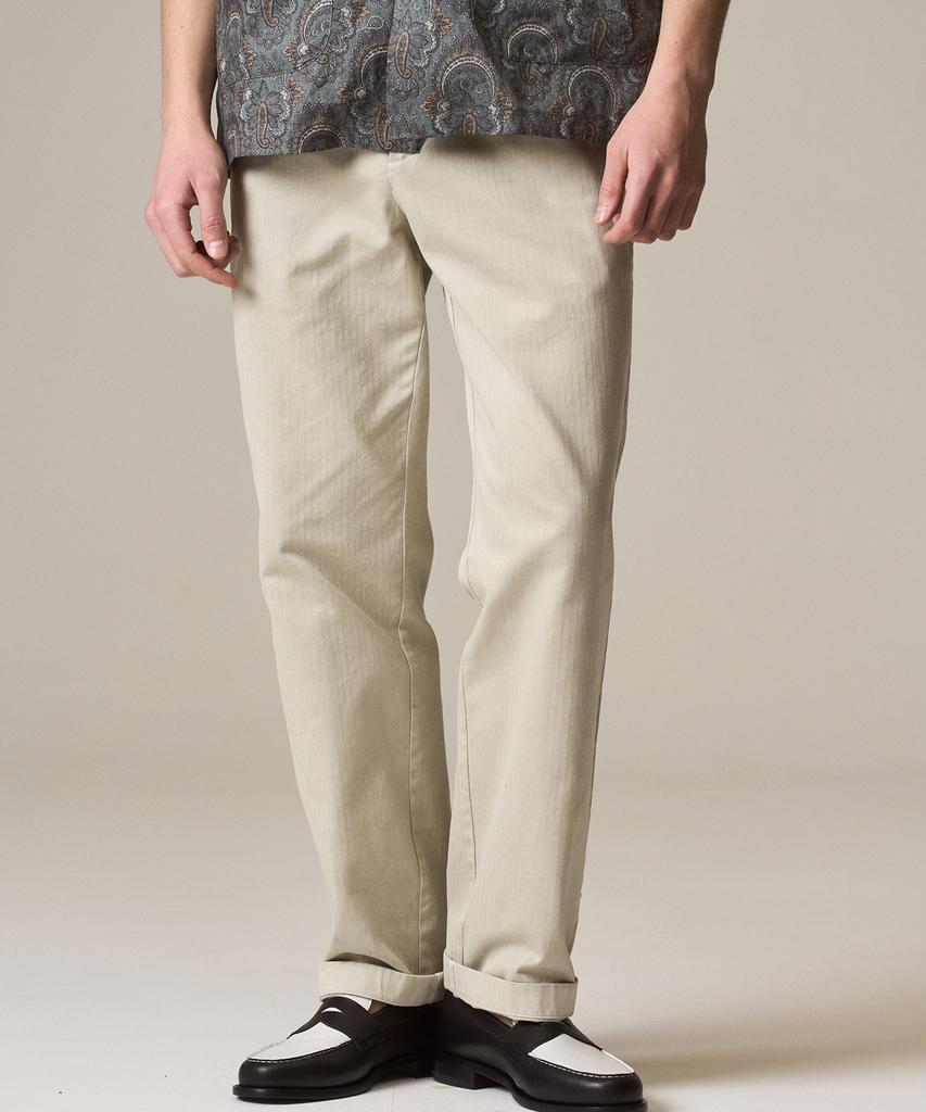 Laijeuaenbillou Garment-Dyed 265 Hbt Chino Pants Olive Grey