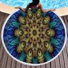 Telo da Spiaggia Rotondo Floreale Boho Microfibra Bohemia Assorbente Coperta da Spiaggia Geometrica Astratta Asciugamano da Piscina per Viaggio Picnic Bagno