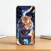 Cartoon Ferocious Tiger Phone Case For Samsung Galaxy A73,A72,A71,A70,A53,A52,A51,Soft Silicone Black Cover