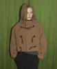 Lonque Casentino Classic Hoodie Crop Duffle Coat (Camel)