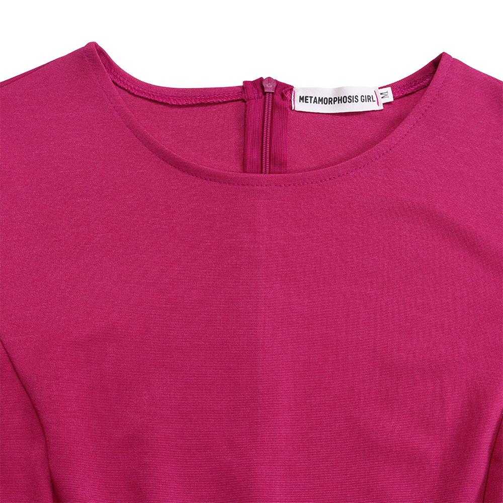 JKASHDK Women's Fashion Autumn Winter Solid Color Print Long Sleeve O-Neck High Waist Casual Dresses