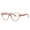 0 -0.5 -0.75 To -6.0 Blue Light Blocking Cat Eye Short-Sight Prescription Glasses For Women Computer Student Myopia Spectacles