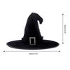 Punk Velvet Halloween Witch Wizard Hat Gilding Satin Ribbon Halloween Hat Bending Angle Costume Props Devil Cap Adults