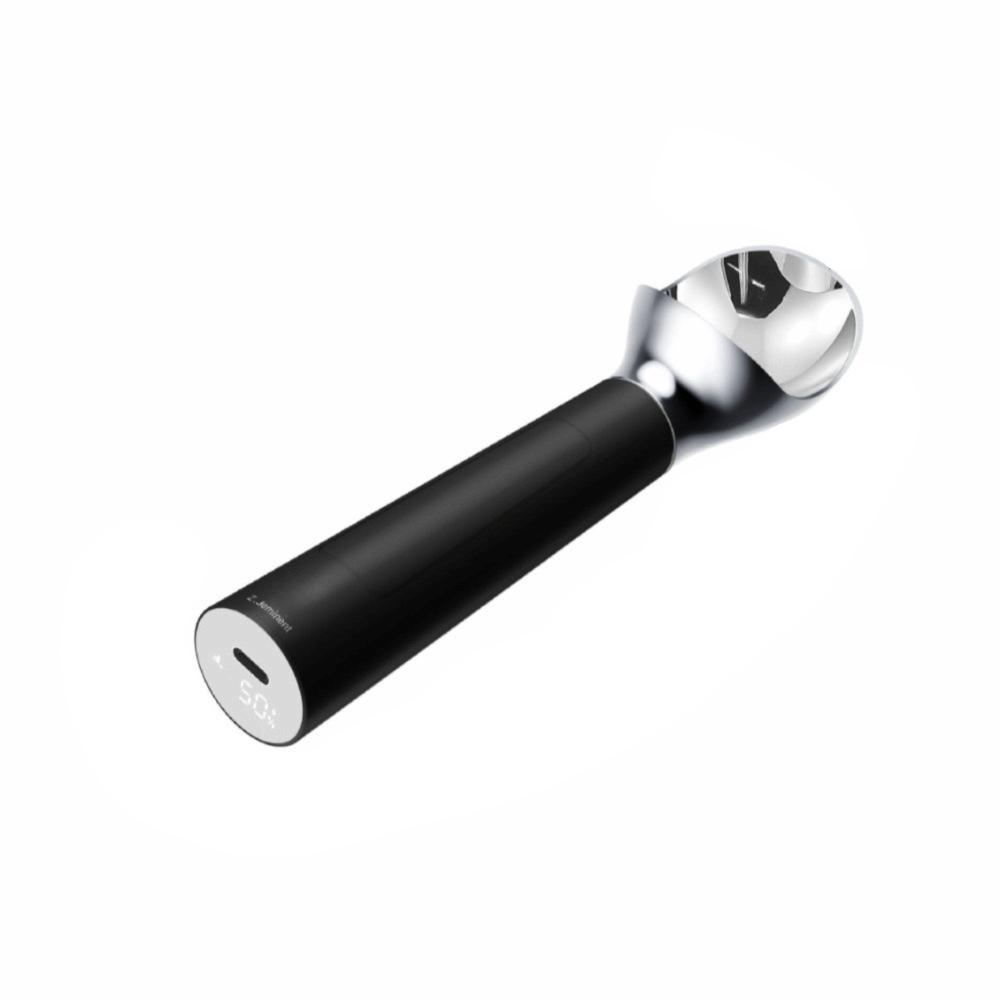 

Электрическая ложка для мороженого с USB-зарядкой, светодиодный дисплей, саморазогревающаяся ложка, регулировка температуры, электрическая ложка, для кухни чёрный