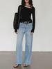 Red Spicy Girl Hollow Long Sleeve T-Shirt Women's Petite Stylish Base Layer for Spring and Autumn