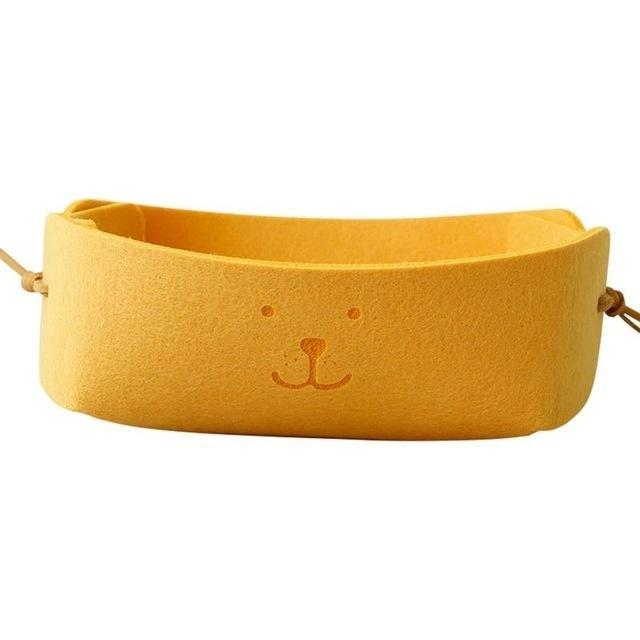 

Корзина для белья из фетра, большая корзина для игрушек, корзина для стирки грязной одежды, место для хранения всякой всячины на столе жёлтый