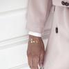 Gold-Plated Travel Bracelet Airplane Globe Heart Suitcase