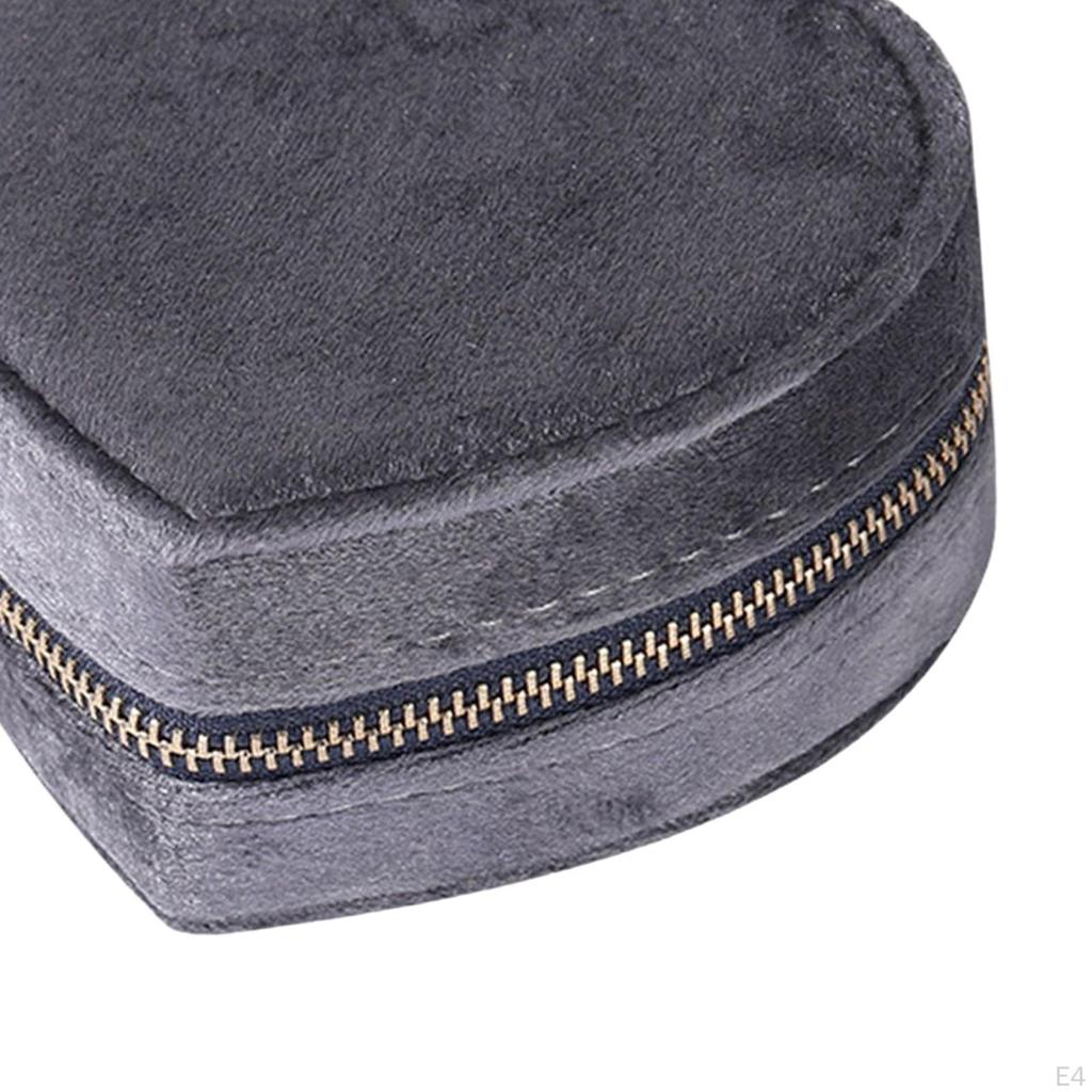 Cute Small Jewelry Box, with Zipper Multifunctional Display Storage Box Case for