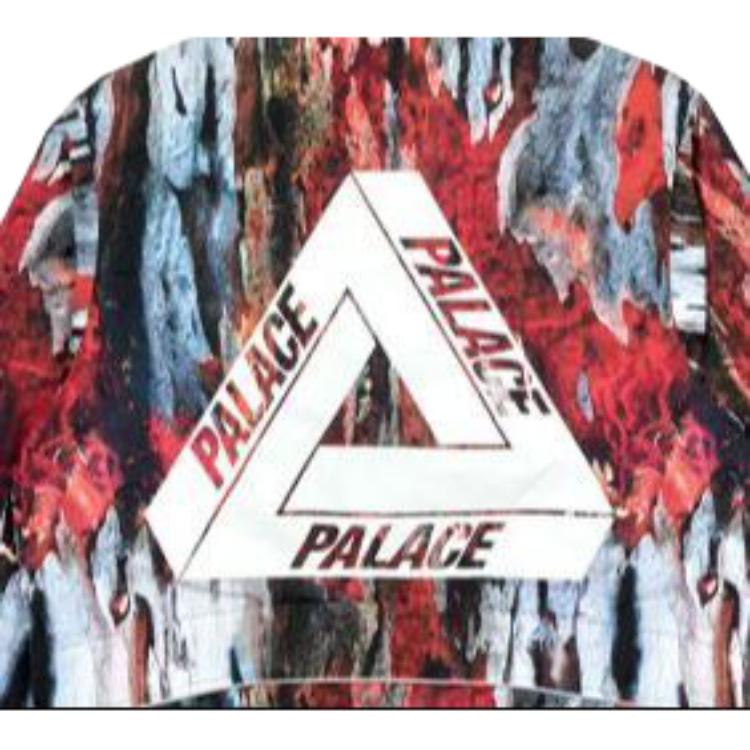 Palace FW21 Utility Jacket With Tri-Ferg Triangle Logo Print And Hood Unisex Jackets Tree-Bark P20JK006
