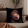 Hot Korea TV B-Bitch X R-Rich Pillow Case Anti-dustmite Pillowcase Invisible zipper silky short plush Sofa cushion cover