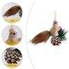 Foam Squirrel Ornament 3D Artificial Squirrel Figurine with Pine Cones Berries Cute