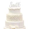 Bling Kristall Sweet 16 Geburtstagskuchenaufsatz  Bestes Andenken  16. Partydekorationen Silber Ziegelstein Kuchen Dekoration Für Geburtstag