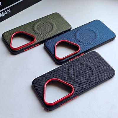 Case For Huawei Pura 70 80 Pro Plus 70 80 Ultra Magnetic Magnets Nylon Woven Matte Leather  Cover Protective Hard Back Bumpers