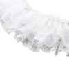 Durable 10cm Wide Chiffon Pleated Fabric 1m Three Layers Lace Fabric DIY Ruffled Lace Trims Apparel Curtains Sewing Decor