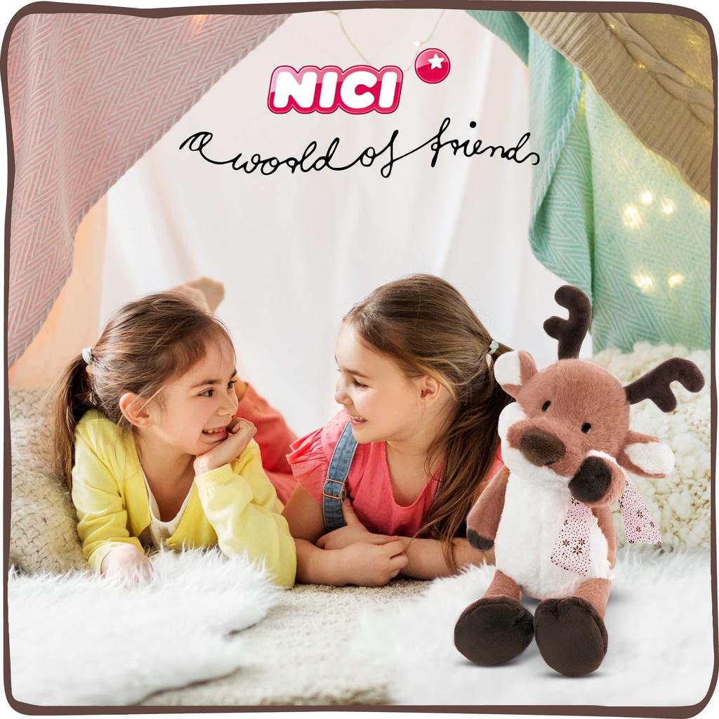 NICI stuffed sitting stuffed Johnt brown animal, animal, reindeer, stylish, interior, winter, classic, 54cm,