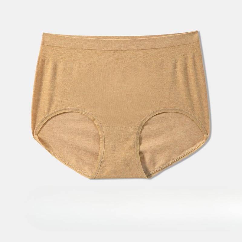 Big Size Female Spring and Autumn Color Cotton High Waist and Belly Without Trace High Stretch Briefs