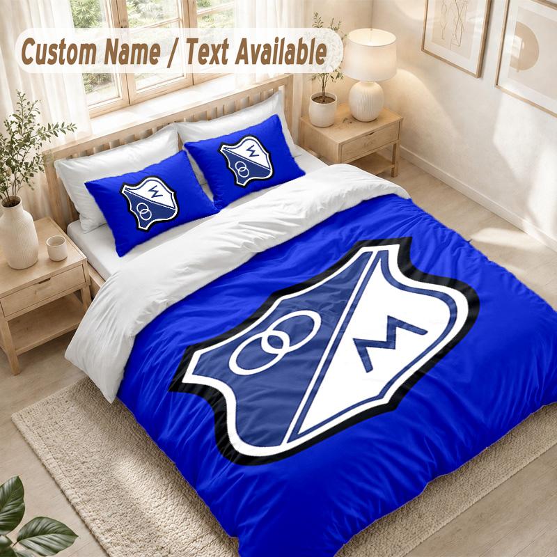 Millonarios Bedding Set, 1 Duvet Cover & 2 Pillowcases Soft Comfortable Bedroom Home Textile Decor