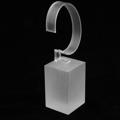 Akrilik Saat Ekran Standı Vitrin Bilezik Ekran Tutucu 6cm Beyaz