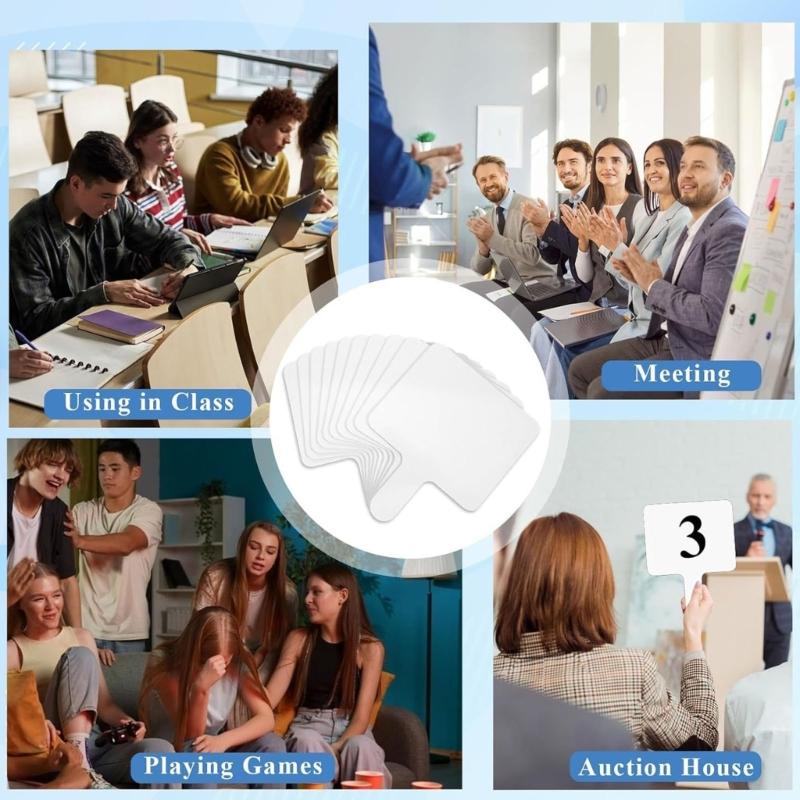 10 Stück/Los Zweiseitige tragbare Whiteboards mit Halterung Inklusive Schreibwerkzeug Geeignet für Training Interaktives Lernen