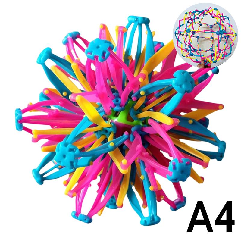 2Pcs Expandable Magic Ball Large Retractable Ball Toy Stress Relief Breathing Ball Colorful Magic Toys Yoga Relaxation Gift