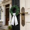 Christmas Wreath Sash 122cm Long Soft Polyester Wreath Ribbon Hanging Ornament For Front Door Doorway Holiday Decoration