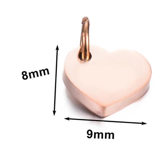 10pcs/lot Mirrior Polished Blank Tags Stainless Steel Charms for DIY Jewelry Necklace Bracelet Anklet Extention Tail Chain