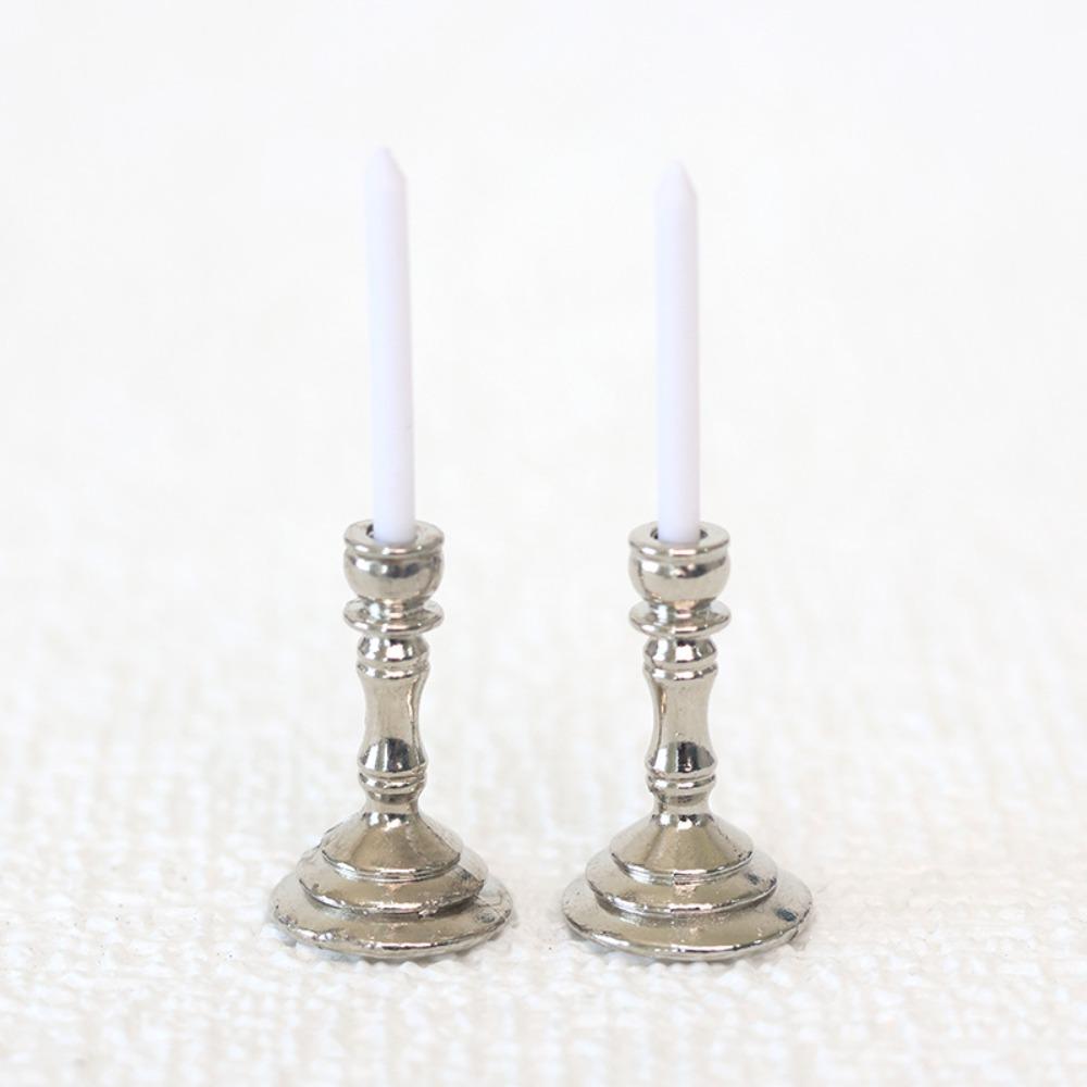 1:12 Scale Candlesticks Furniture Toy Resin Miniature Candlesticks Play House Toy