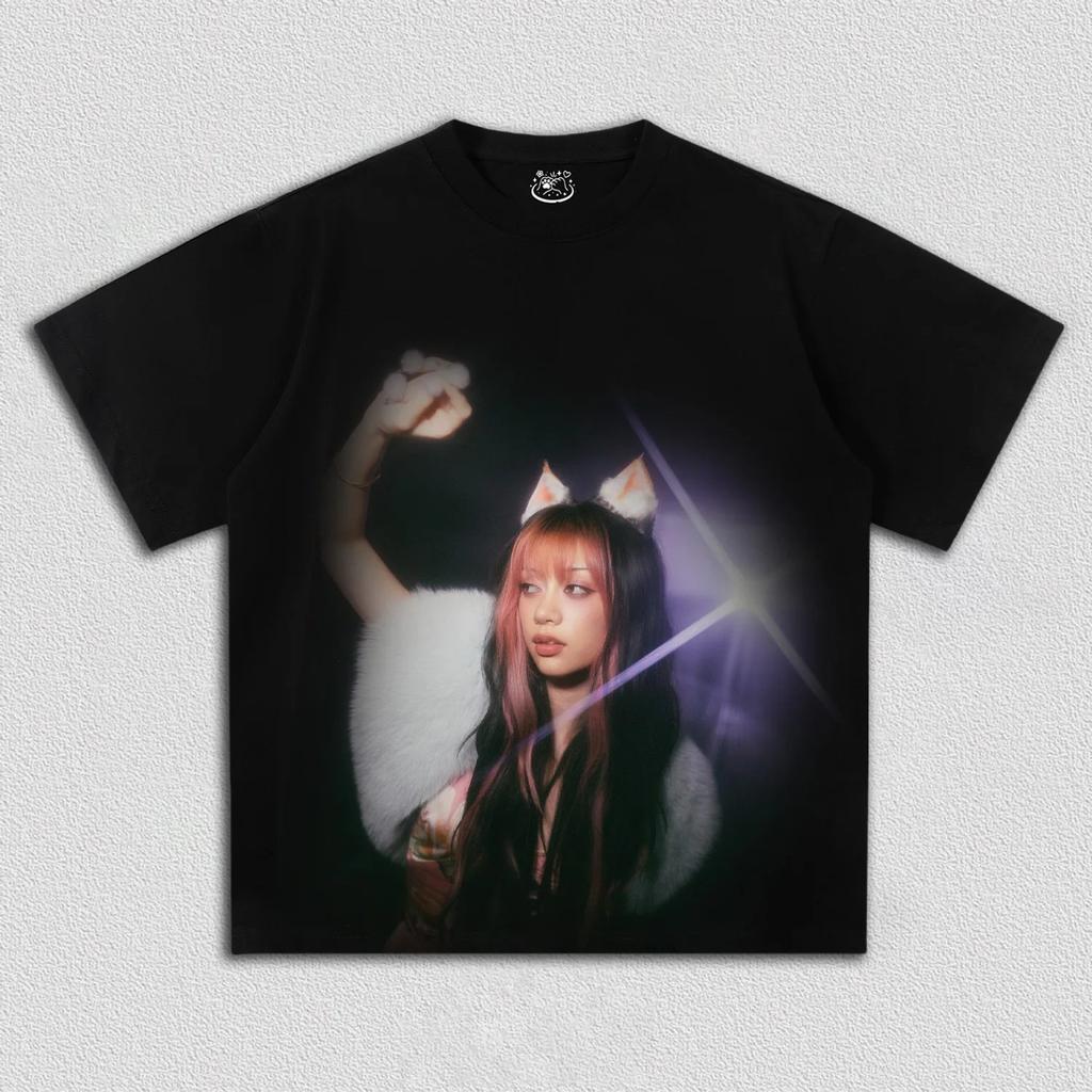 Korean Kpop Band Gril Group KATSEYE Printed T-shirt Women Oversize Y2k Short Sleeve High Quality Harajuku Loose Female Clothing
