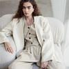 Women Suit Coat Collarless Long Sleeve Open Front Suit Jacket One Tone Relaxed Fit Fit Business Cardigan Office Formal Coat